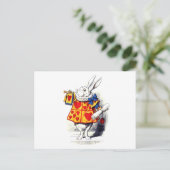 不思議の国のアリスTenniel著白いウサギ ポストカード (スタンド正面)