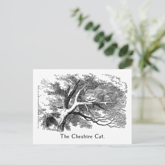 不思議の国のアートカードに登場するチェシャねこ ポストカード (スタンド正面)