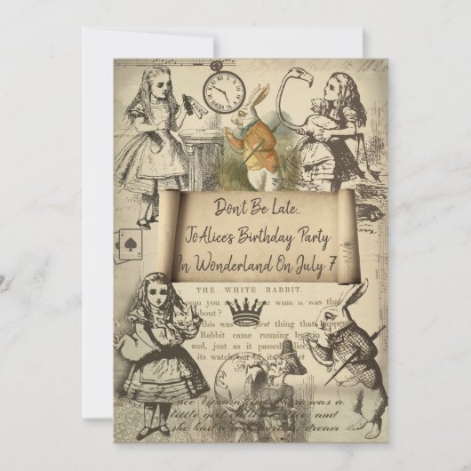 不思議の国のイベント招待状 招待状 (正面)