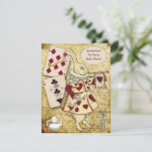 不思議の国のウサギのベビーシャワーのヴィンテージアリス 招待状 (スタンド正面)