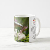 不思議の国のウサギ(ウサギ及びきのこのマグ) コーヒーマグカップ (正面右)