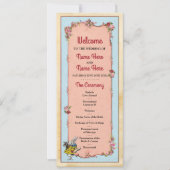 不思議の国のウサギ フラワー ウェディングプログラム 詳細 招待状 (正面)