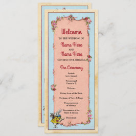 不思議の国のウサギ フラワー ウェディングプログラム 詳細 招待状