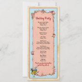 不思議の国のウサギ フラワー ウェディング プログラム 詳細 (裏面)