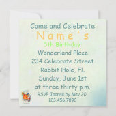 不思議の国のウサギ ～ 招待状 (裏面)