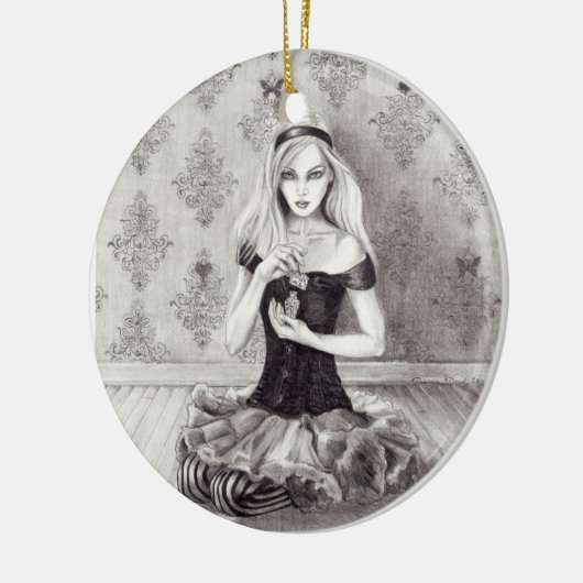 不思議の国のオーナメントのアリスのオーナメントアリス セラミックオーナメント (左)