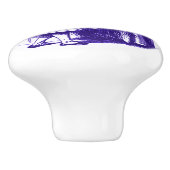 不思議の国のカーテンの紫色のノブのアリス セラミックノブ (側面)