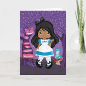 不思議の国のカードに登場するアリスの冒険パーソナライズされた物語 カード (正面)