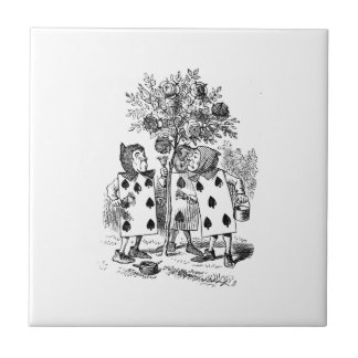 不思議の国のカードまたはバラのアリス タイル