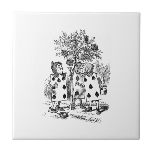 不思議の国のカードまたはバラのアリス タイル (正面)