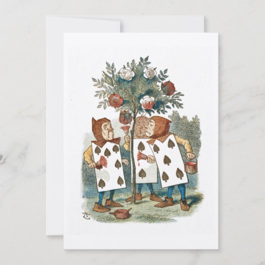 不思議の国のカード遊庭師のアリス 招待状 (正面)