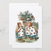 不思議の国のカード遊庭師のアリス 招待状 (正面/裏面)