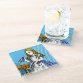 不思議の国のガラスコースターのアリス ガラスコースター (アングル)