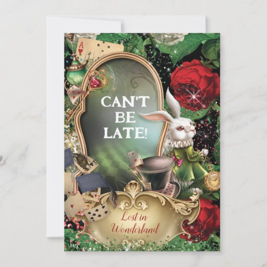 不思議の国のガーデンパーティー招待状 招待状 (正面)