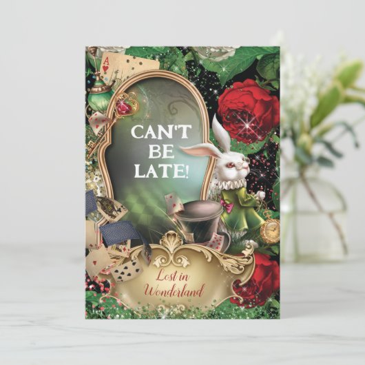 不思議の国のガーデンパーティー招待状 招待状 (スタンド正面)