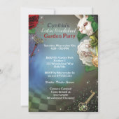 不思議の国のガーデンパーティー招待状 招待状 (裏面)