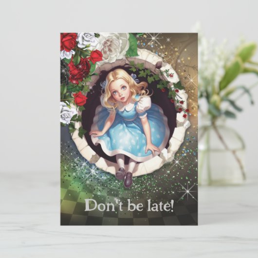 不思議の国のガーデンパーティー招待状 招待状 (スタンド正面)