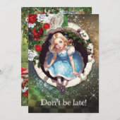 不思議の国のガーデンパーティー招待状 招待状 (正面/裏面)