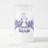 不思議の国のキャラクターの高いマグ/ステインのアリス フロストグラスビールジョッキ (中央)