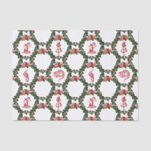 不思議の国のクリスマスのティッシュペーパーのアリス 薄葉紙 (正面)