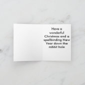 不思議の国のクリスマスカードのアリス シーズンカード (内部)