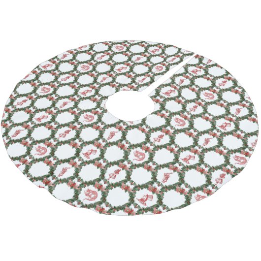 不思議の国のクリスマスツリーのスカートのアリス ブラッシュドポリエステルツリースカート (アングル)