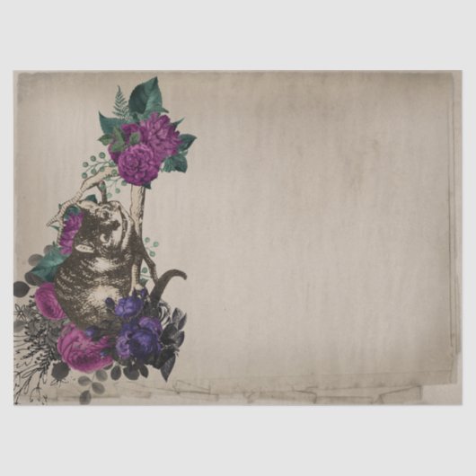 不思議の国のケシャーキャット&パープルフローラアリス 薄葉紙 (正面)