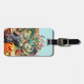 不思議の国のコラージュのアリスは、名前を加え、連絡します ラゲッジタグ (正面横)