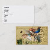 不思議の国のコラージュのヴィンテージアリス 名刺 (正面/裏面)