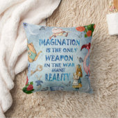 不思議の国のコラージュの引用文-想像のアリス クッション (ブランケット)