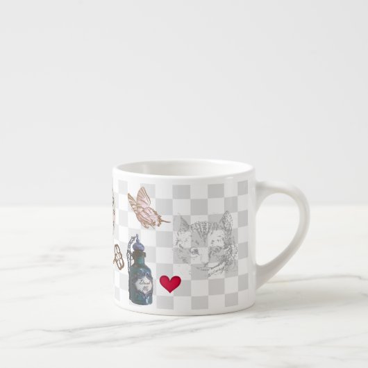 不思議の国のコラージュ エスプレッソカップ (右)