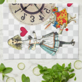 不思議の国のコラージュ キッチンタオル (折り畳み)