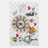 不思議の国のコラージュ キッチンタオル (縦)