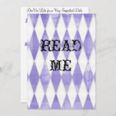 不思議の国のシャワーの招待のアリス 招待状 (正面/裏面)