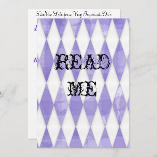 不思議の国のシャワーの招待のアリス 招待状 (正面/裏面)