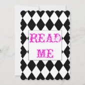 不思議の国のシャワーの招待状のアリス 招待状 (正面)