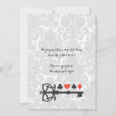 不思議の国のダマスク織のベビーシャワーの招待のアリス 招待状 (裏面)