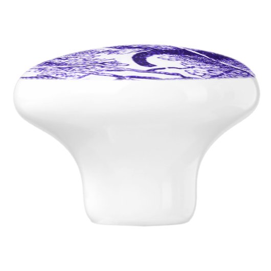 不思議の国のチェシャー猫の紫色のノブのアリス セラミックノブ (側面)