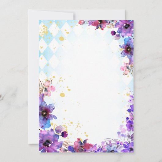 不思議の国のティーパーティー招待状 招待状 (裏面)