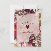 不思議の国のテーブル結婚の番号のアリス 招待状 (正面)