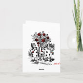 不思議の国のテーマのサンキューカードのアリス サンキューカード (裏面)