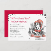 不思議の国のバルミツワーのパーティーカードのアリス 招待状 (正面/裏面)