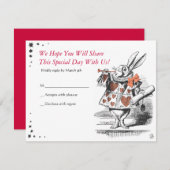 不思議の国のバルミツワーの応答カードのアリス 出欠カード (正面/裏面)