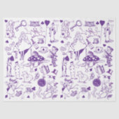 不思議の国のパタンの切り離しの童話アリス 薄葉紙 (正面)