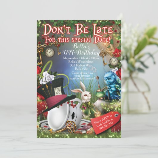 不思議の国のパーティの招待状 招待状 (スタンド正面)