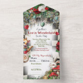 不思議の国のパーティー招待状 オールインワン招待状 (内側)