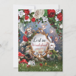 不思議の国のパーティー招待状 招待状
