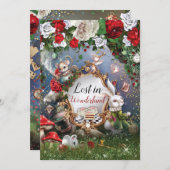 不思議の国のパーティー招待状 招待状 (正面/裏面)