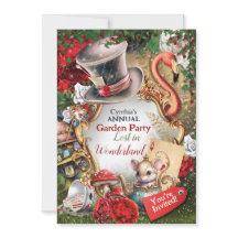 不思議の国のパーティー招待状