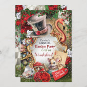 不思議の国のパーティー招待状 招待状 (正面/裏面)